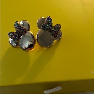 BaubleBar Silver Earrings with Multicolor Accents
